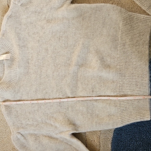 Madewell Off-white Alpaca-blend Mockneck Puff Sleeve Sweater Size Small, NWT - Picture 5 of 10